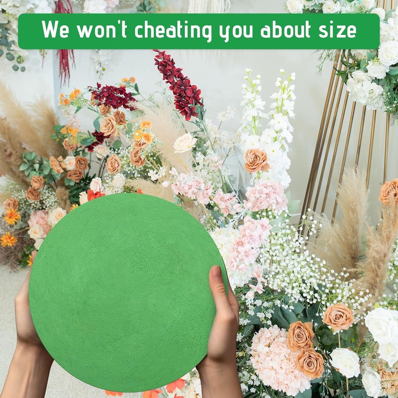 Max Shape 6Pcs Floral Foam Round Blocks, Large Wet and Dry Green Foam for Artificial and Fresh Flower Arrangement,Flower Foam Blocks for Wedding Party Decorations (7.8 Inch) - Image 3